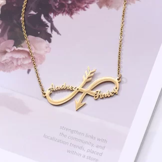 Arrow Infinity Name Necklace