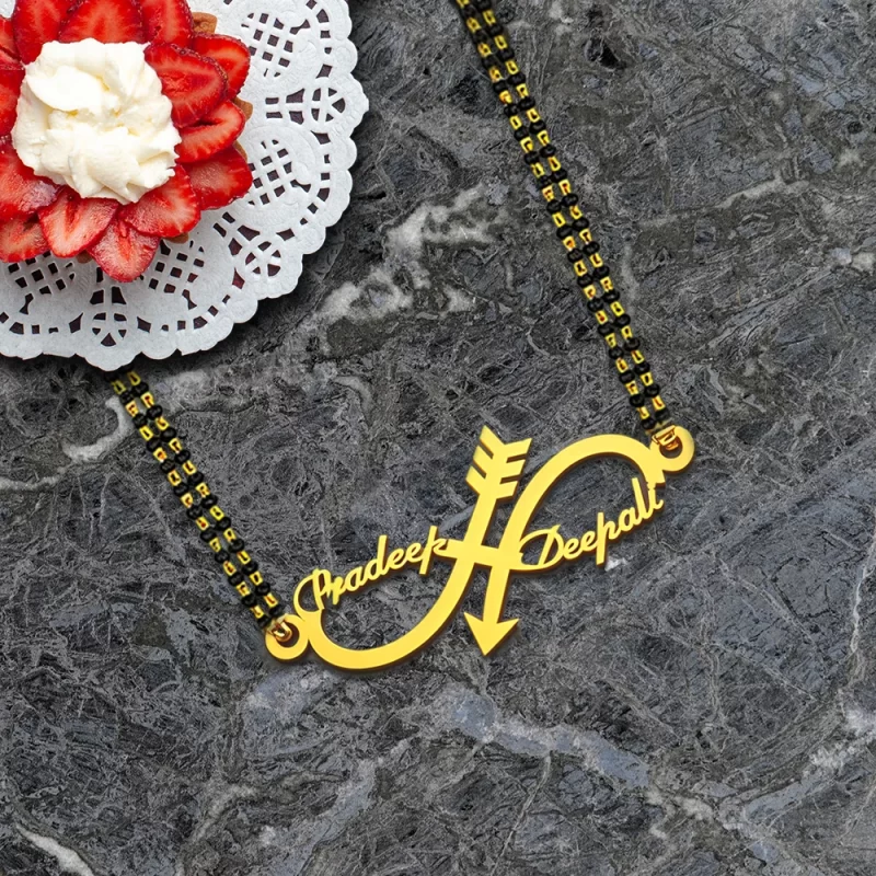 Arrow Infinity Name Necklace