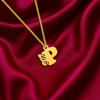 Butterfly Letter Pendant