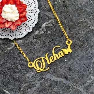 Butterfly Style Name Necklace