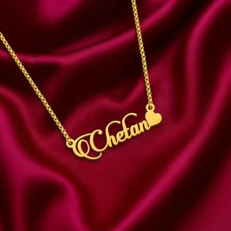 Candlescript Heart Style Name Necklace