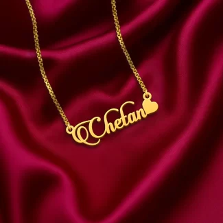Candlescript Heart Style Name Necklace