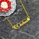 Candlescript Heart Style Name Necklace