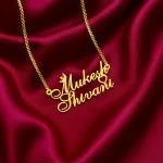 Crown & Heart Style Couple Name Necklace