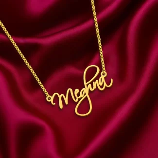 Cursive Curved Name Necklace