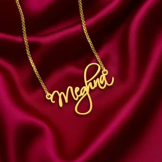 Cursive Curved Name Necklace