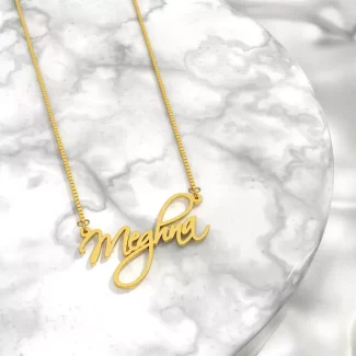 Cursive Curved Name Necklace