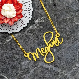 Cursive Curved Name Necklace