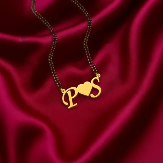 Letter Style Couple Name Necklace