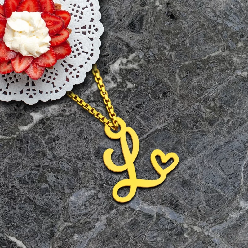 Heart Letter Pendant