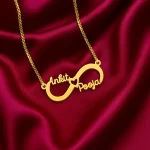 Infinity Heart Style Couple Name Necklace