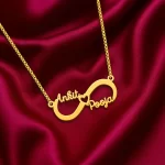 Infinity Heart Style Couple Name Necklace