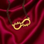 Infinity Heart Style Couple Name Necklace