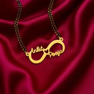 Infinity Heart Style Couple Name Necklace