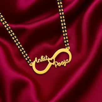 Infinity Heart Style Couple Name Necklace
