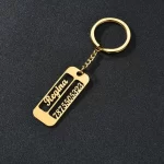 Name And Number Plate Keychain