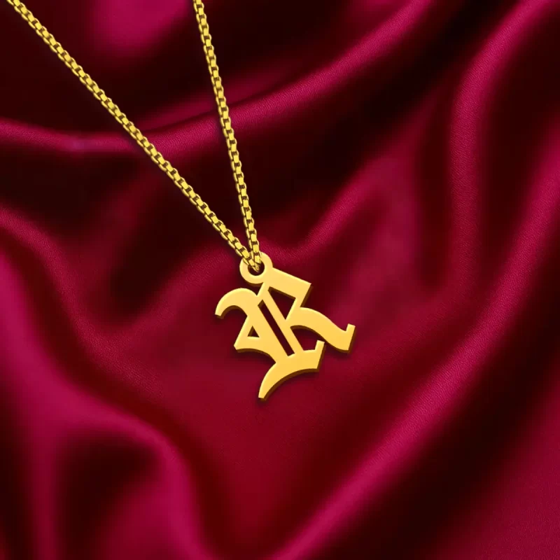 Old English Letter Pendant