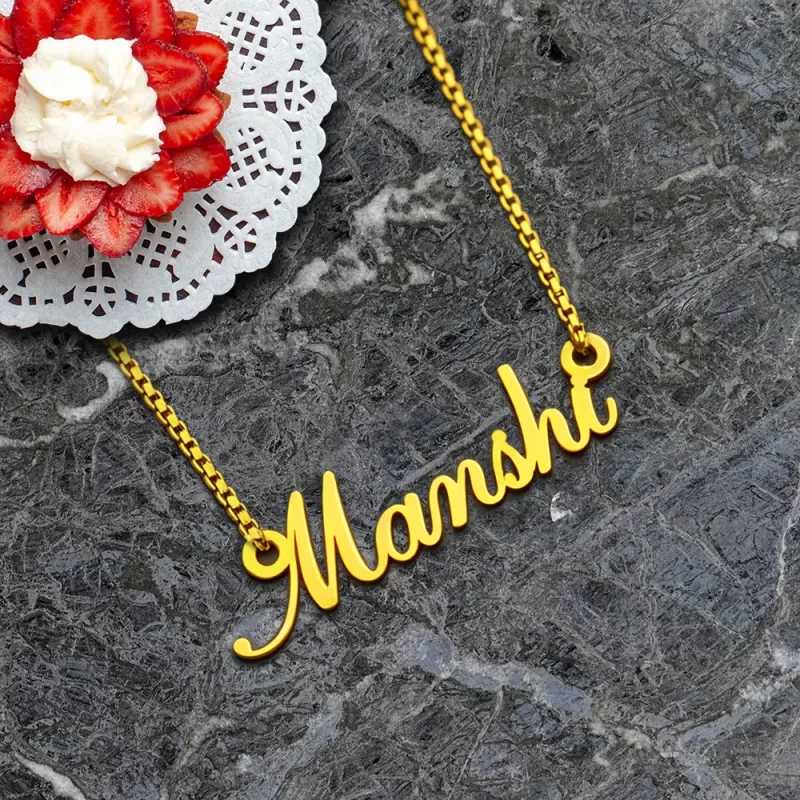 Simple Style Name Necklace