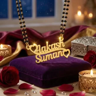 Personalized Heart Couple Name Necklace