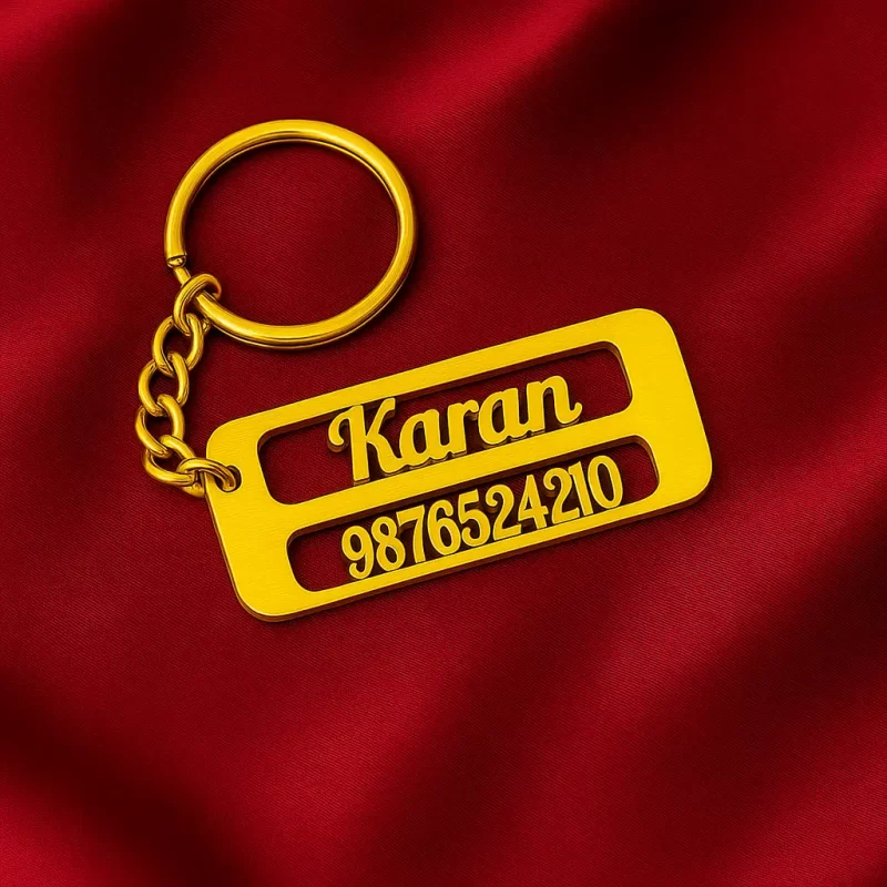 Name And Number Plate Keychain