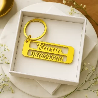Name And Number Plate Keychain
