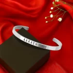 Personalized Silver Name Cuff Bracelet