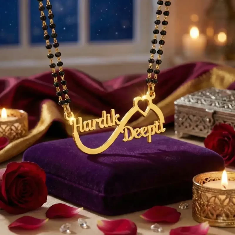 Customized Couple Name Mangalsutra Pendant for Women - Shinefy