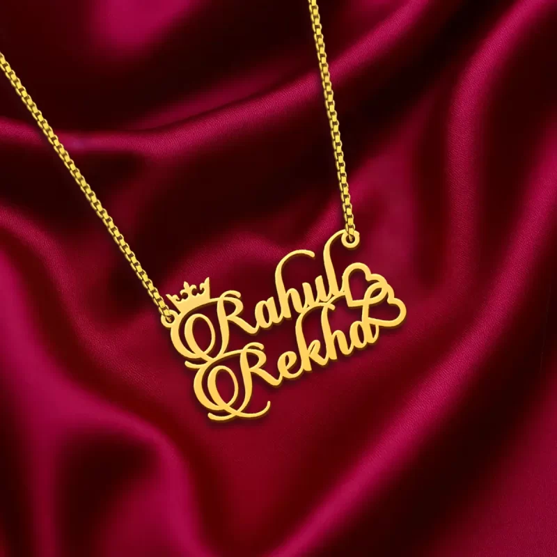 Candlescript Couple Name Necklace