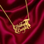 Umbrella Couple Name Necklace