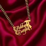 Umbrella Couple Name Necklace