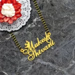 Crown & Heart Style Couple Name Necklace