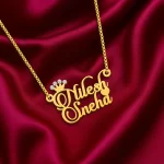 Diamond Couple Name Necklace