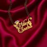Diamond Couple Name Necklace