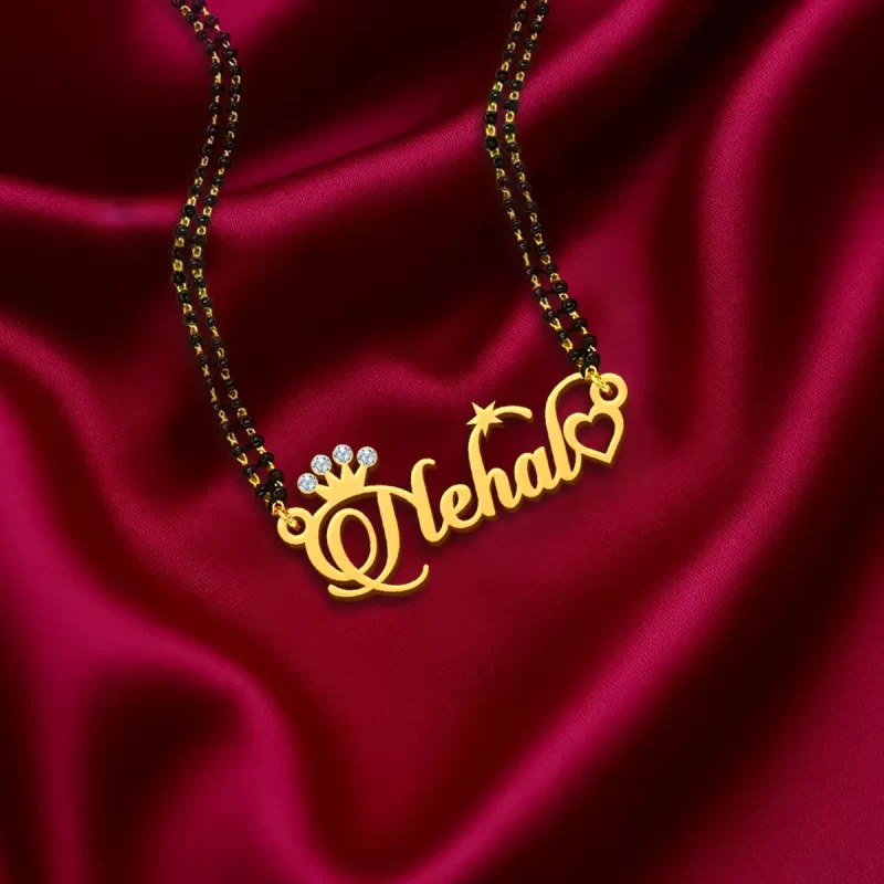 Diamond Single Name Necklace