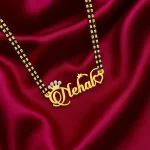 Diamond Single Name Necklace
