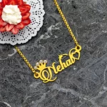 Diamond Single Name Necklace