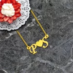 Letter Style Couple Name Necklace