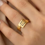 Personalized Couple Gold Ring
