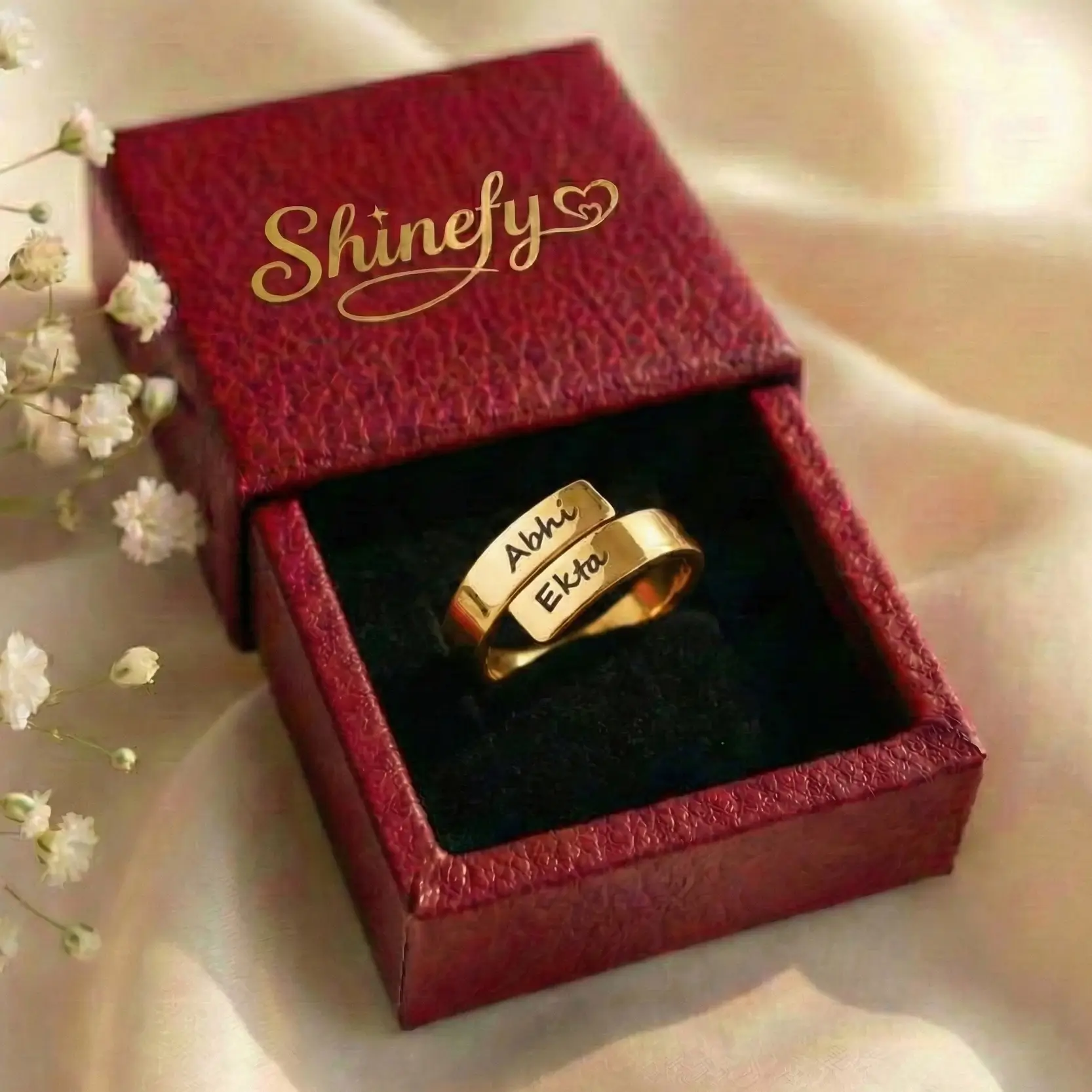 Personalized Couple Gold Ring(3) Personalized Couple Gold Ring
