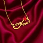 Colorful Infinity Couple Name Pendant