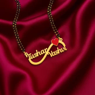 Colorful Infinity Couple Name Pendant