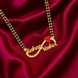 Colorful Infinity Couple Name Pendant