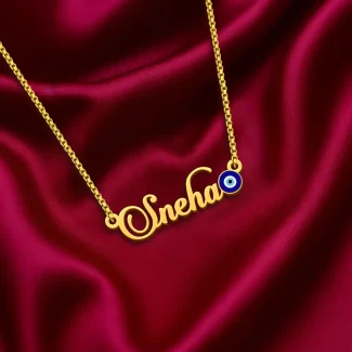 Evil Eye Name Necklace