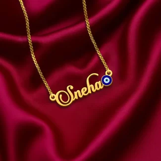 Evil Eye Name Necklace