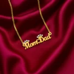 Mom Dad Diamond Name Necklaces