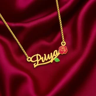 Rose Name Necklace