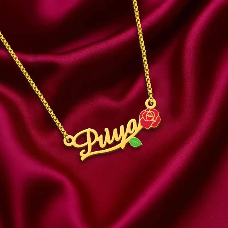 Rose Name Necklace