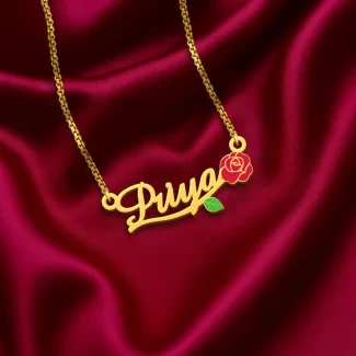 Rose Name Necklace