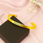 Personalized Golden Name Cuff Bracelet