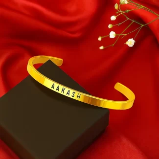 Personalized Golden Name Cuff Bracelet
